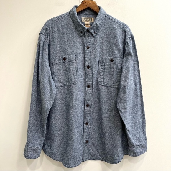 Duluth Trading Co Other - Duluth Trading Kennesaw Relaxed Fit Long Sleeve Shirt  Blue Button Down Men 2XL